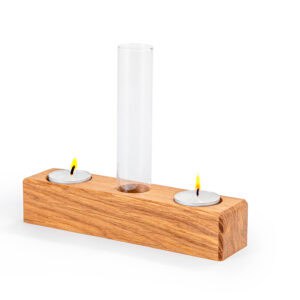 Blumenvase mit Teelicht